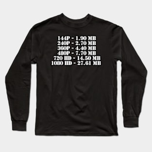 YouTube's Content Quality Long Sleeve T-Shirt